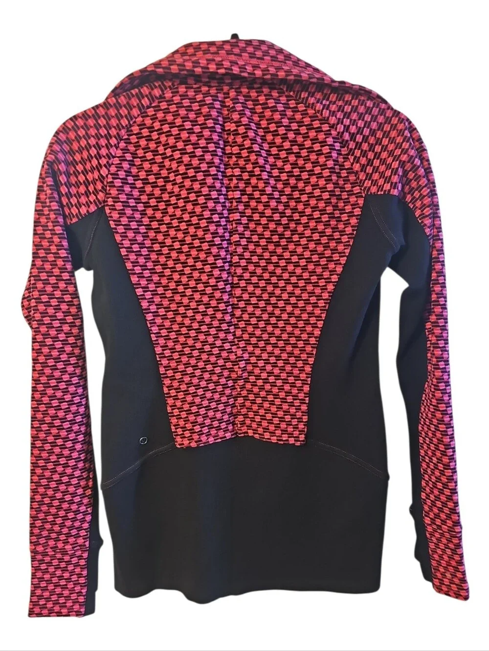 LULULEMON Athletica Pink and Black Patterned Bomber Jacket, Women's, Size 2